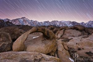 Alabama Arch and Mt. Whitney / Nikon D3, 28mm, f/4, ISO800, 20 minutes